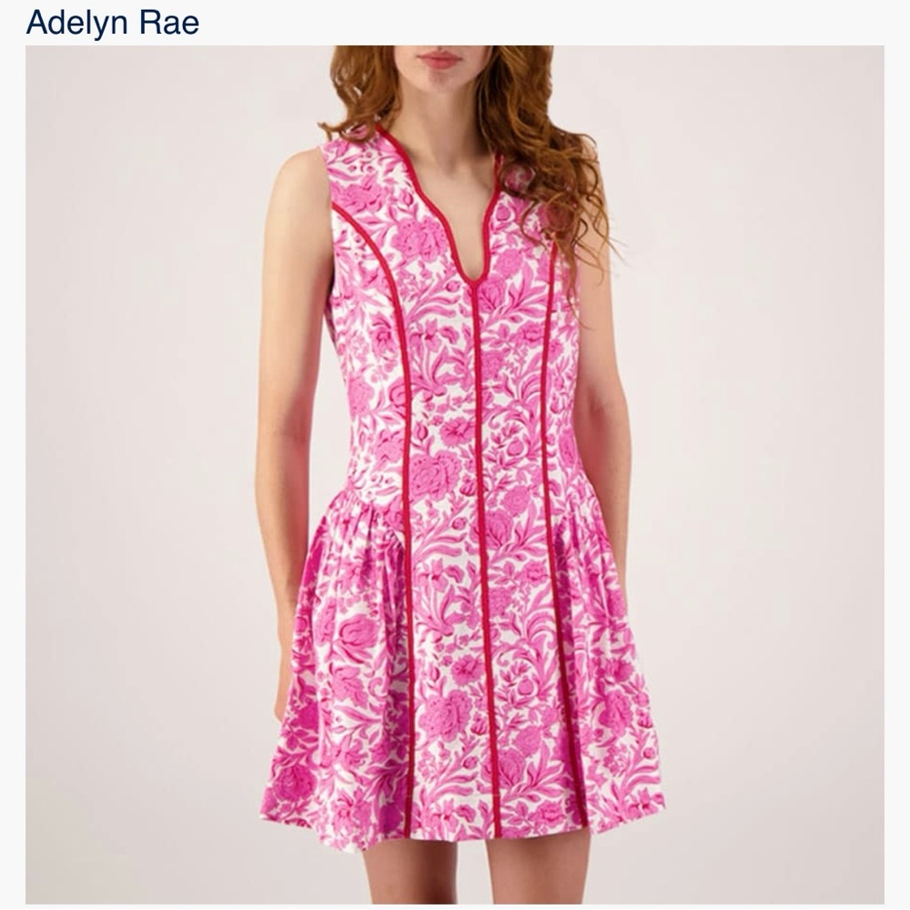 Adelyn Rae Fuchsia Floral Mini Dress Size Large